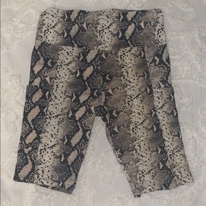 Snake Print Biker Shorts